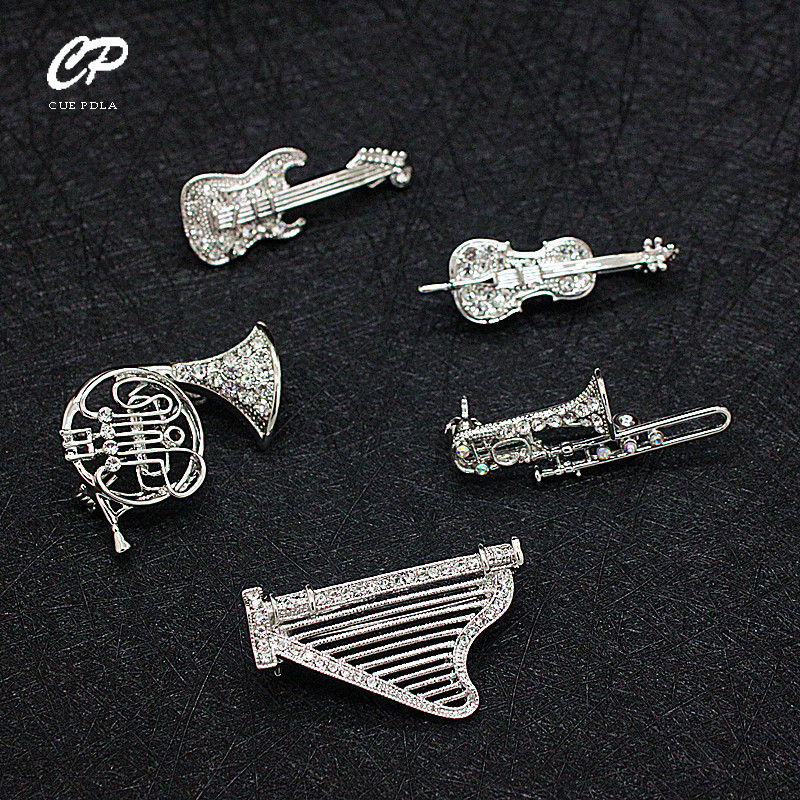 Musical Instrument Images - Imagem strass instrumento musical broche broche