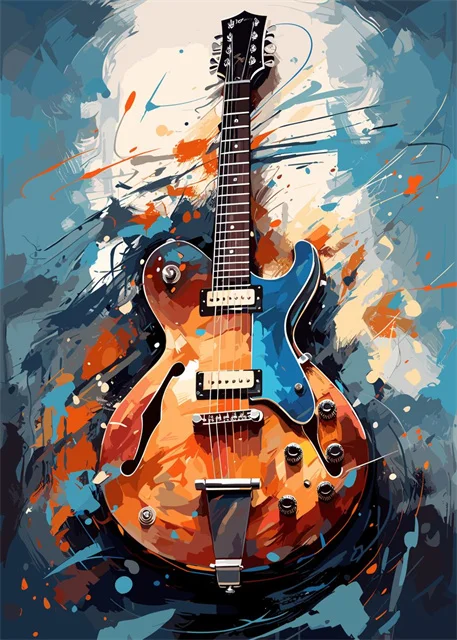 Musical Instrument Images - Arte Abstrata Colorida Instrumentos Musicais Kit