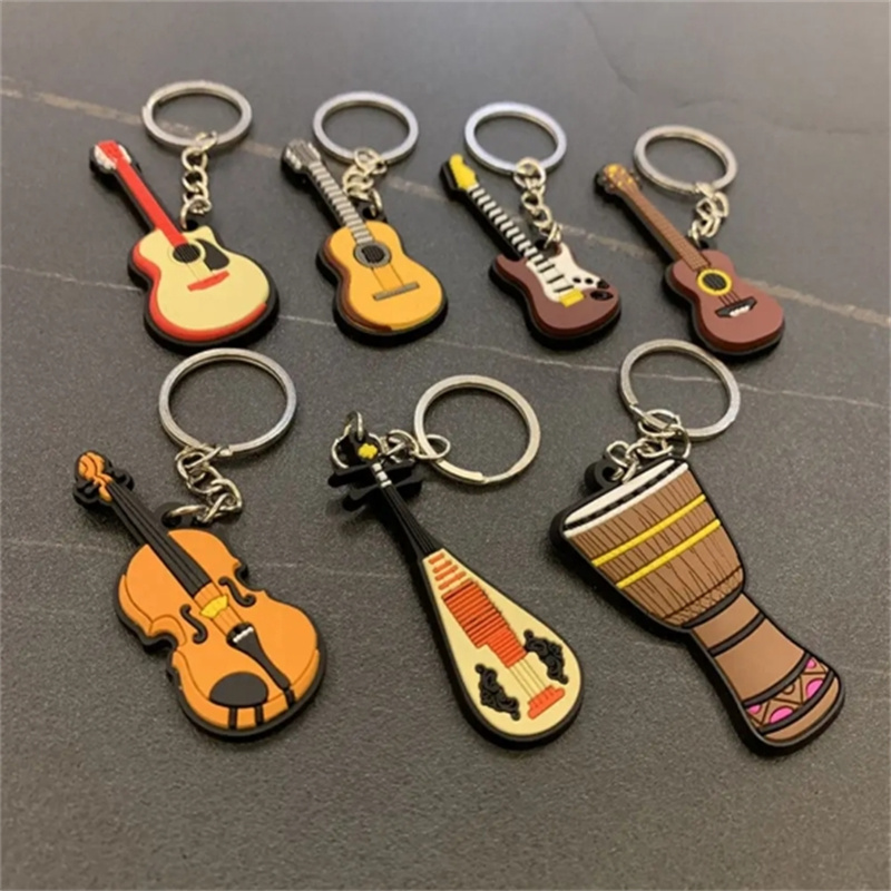 Musical Instrument Photo - Nova chegada guitarra chaveiro homem mulher