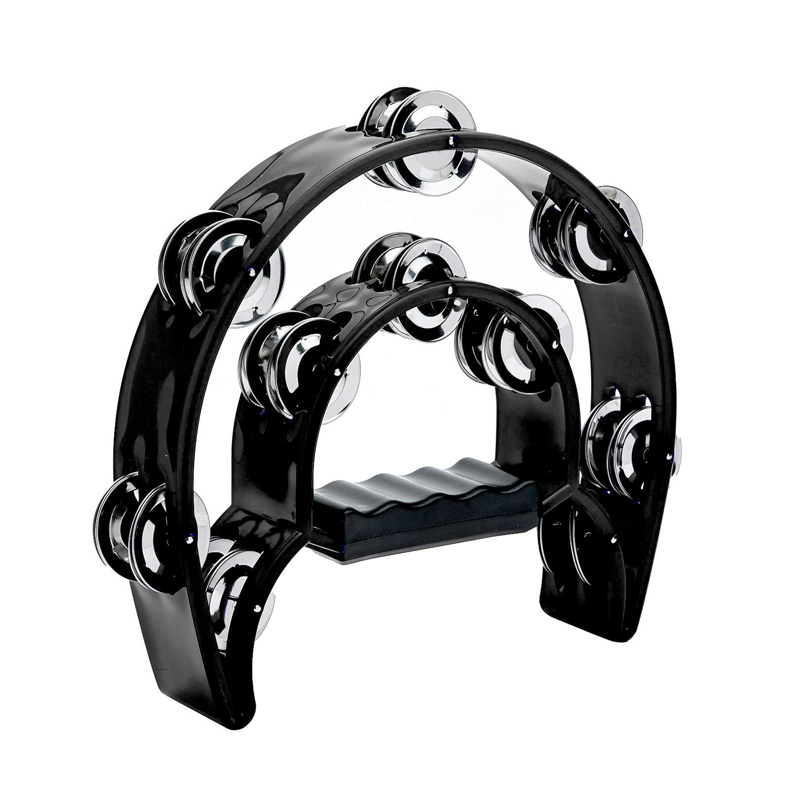 Musical Instrument Kids - Pandeiro de metal de fileira dupla,
