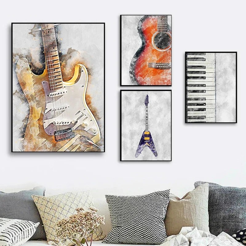 Picture Of Musical Instrument - Pôster Artístico em Tela sem Moldura