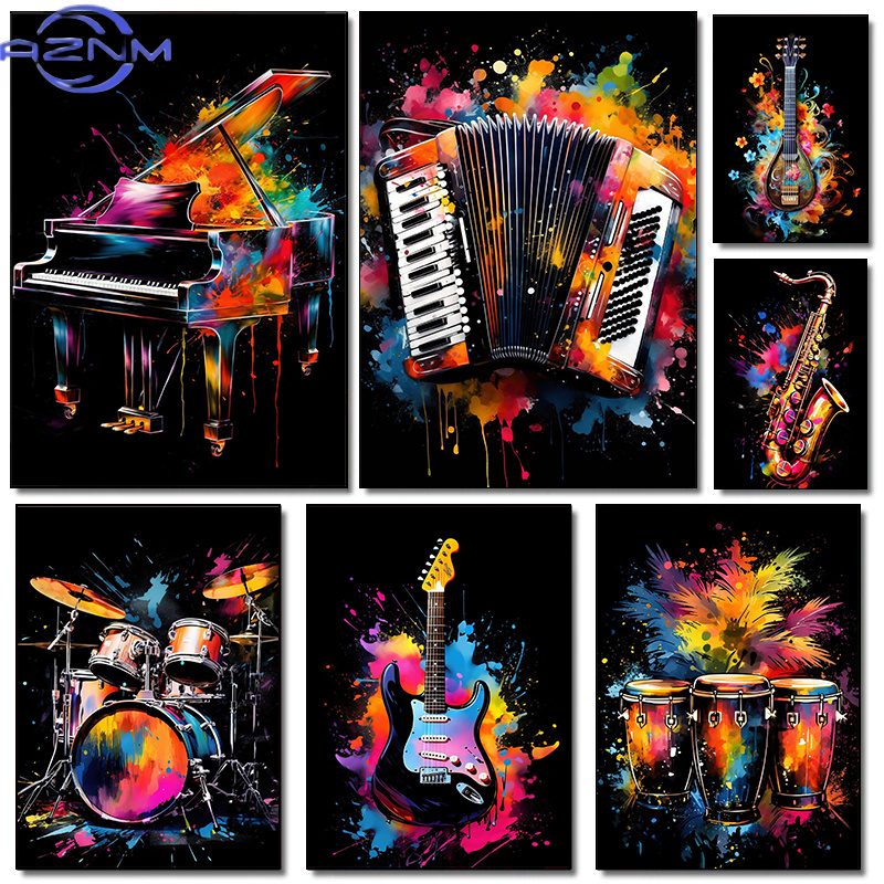 Picture Of Musical Instrument - Pôsteres Clássicos de Instrumentos Musicais: Piano,