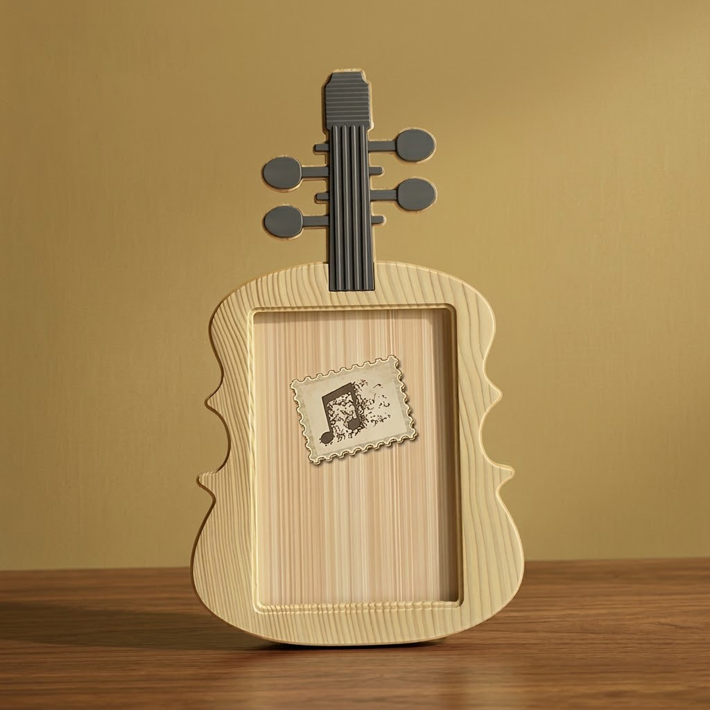 Musical Instrument Images - Porta-Retrato em Formato de Violino Estilo