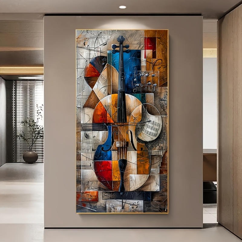 Musical Instrument Images - Moderno abstrato violoncelo poster imprime graffiti