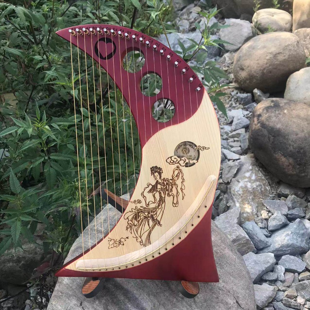 Harpa Lira Vintage de Madeira  - Musical Instrument Lyre avaliação e preço