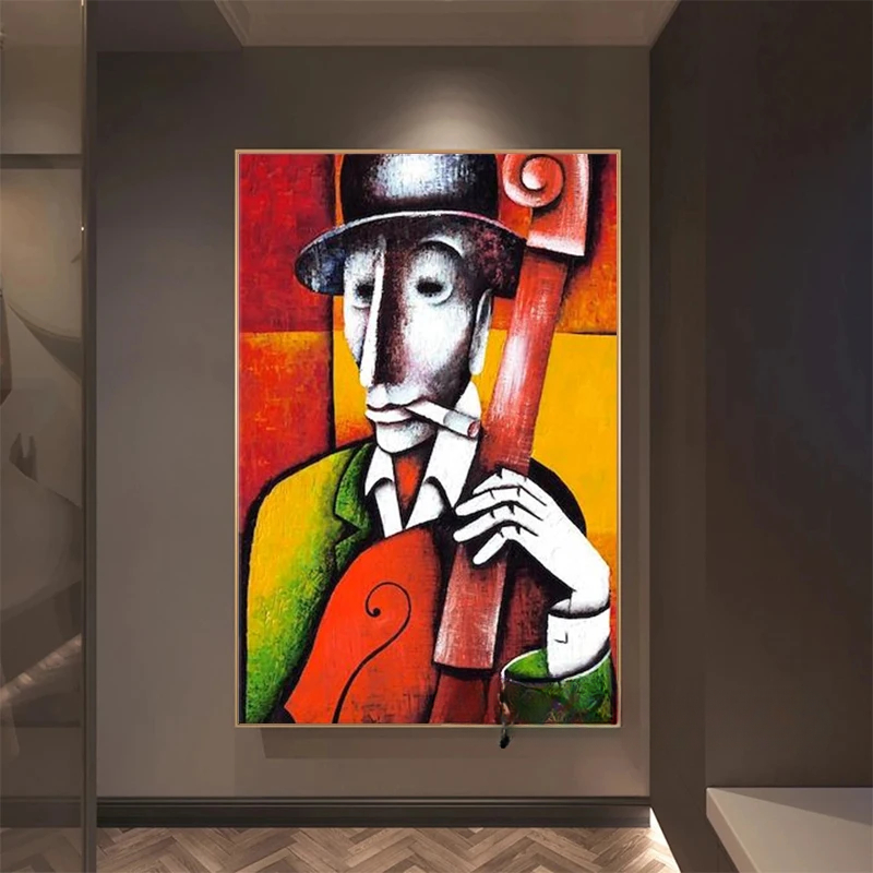 Abstrato picasso arte homem jo - Musical Instrument Images avaliação e preço