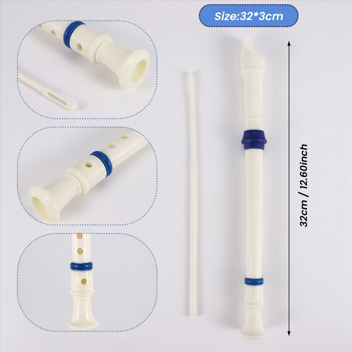 Flauta Doce Soprano ABST de 6  - Musical Instrument Flute avaliação e preço