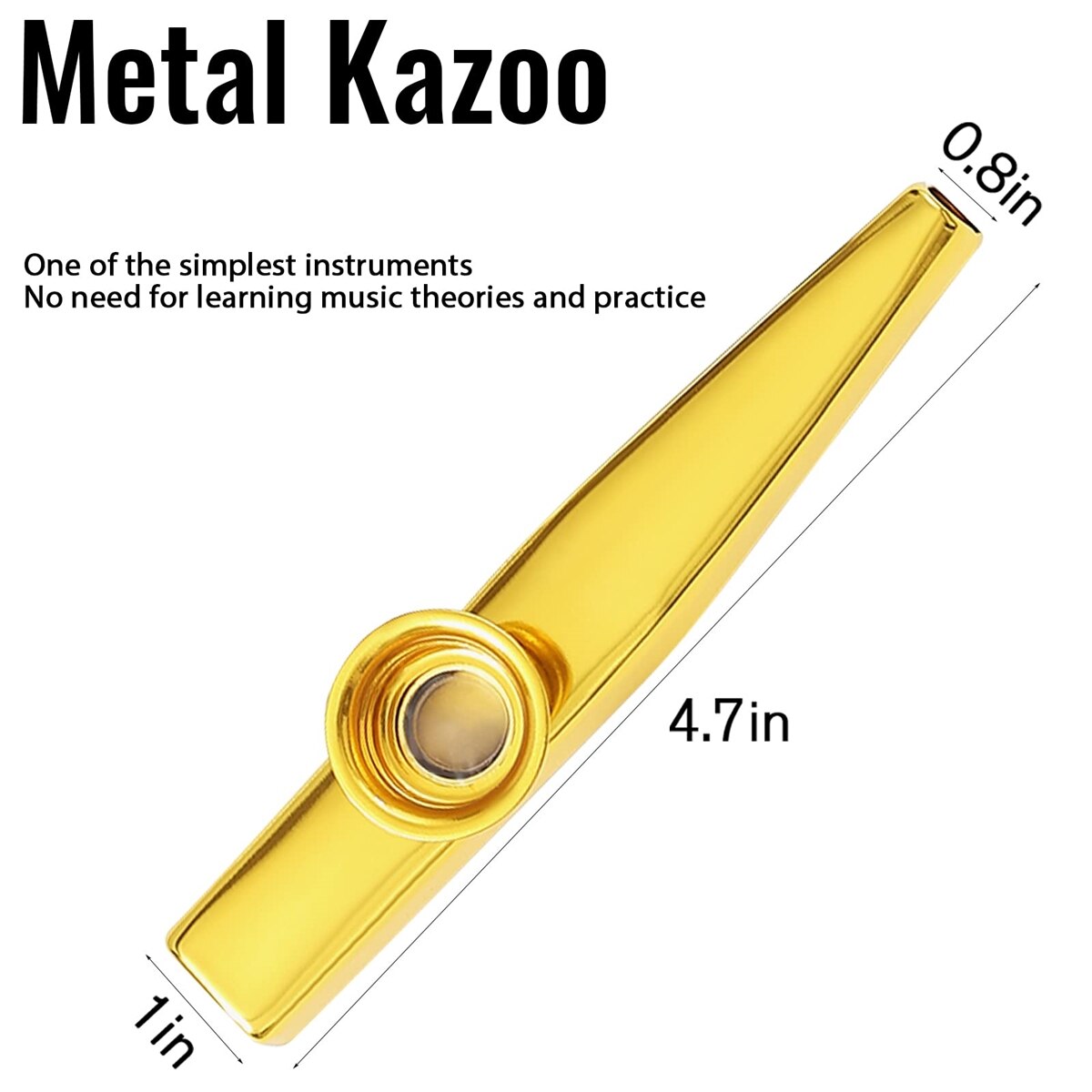 Kazoo Prata Liga de Alumínio c - Musical Instrument Flute avaliação e preço