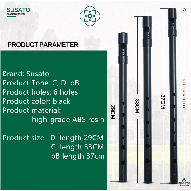 Susato 1 Peça Flauta Irlandesa - Tin Whistle Flute avaliação e preço