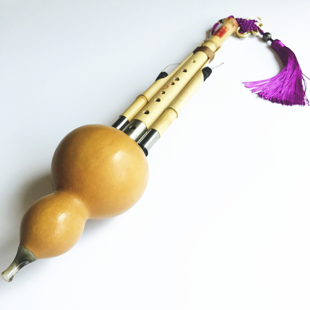 Cabaça de bambu dourada do hul - Musical Instrument In Chinese avaliação e preço