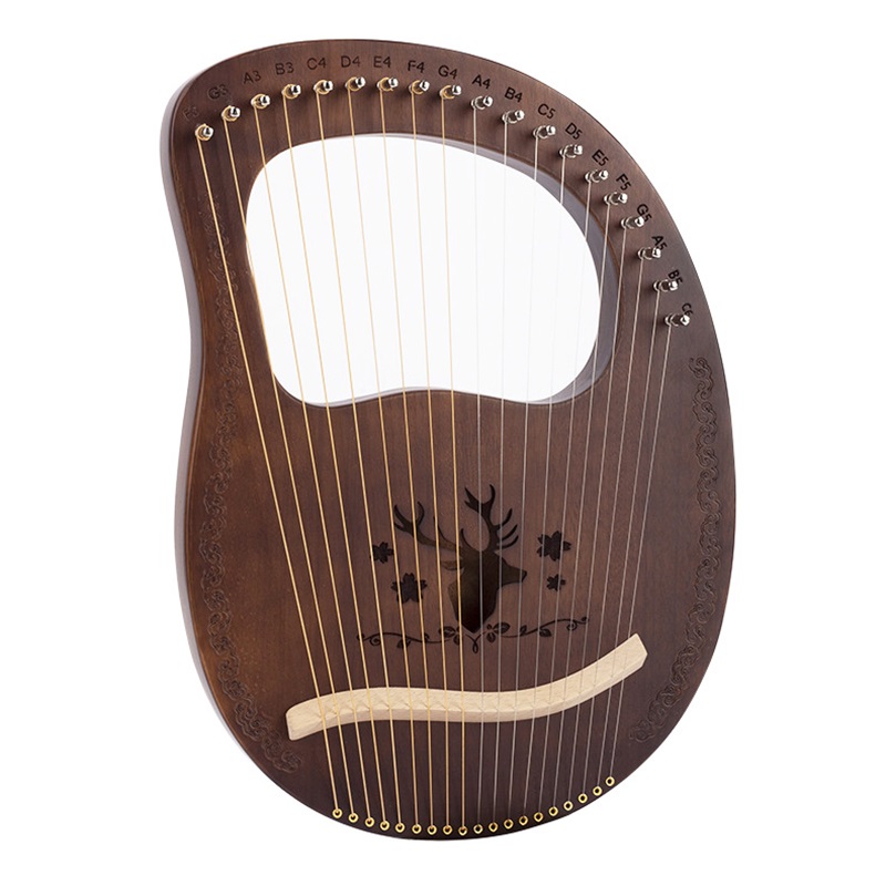 19 cordas lira harpa mogno mad - Musical Instrument Lyre avaliação e preço