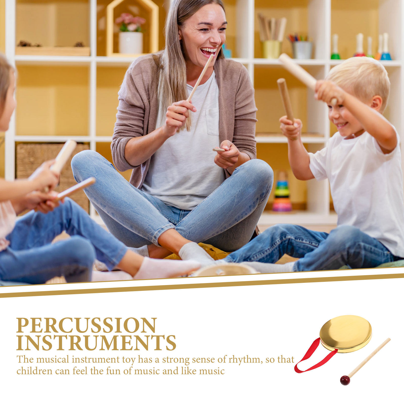 Conjunto de 1 Gong Pequeno Por - Musical Instrument Mallet avaliação e preço