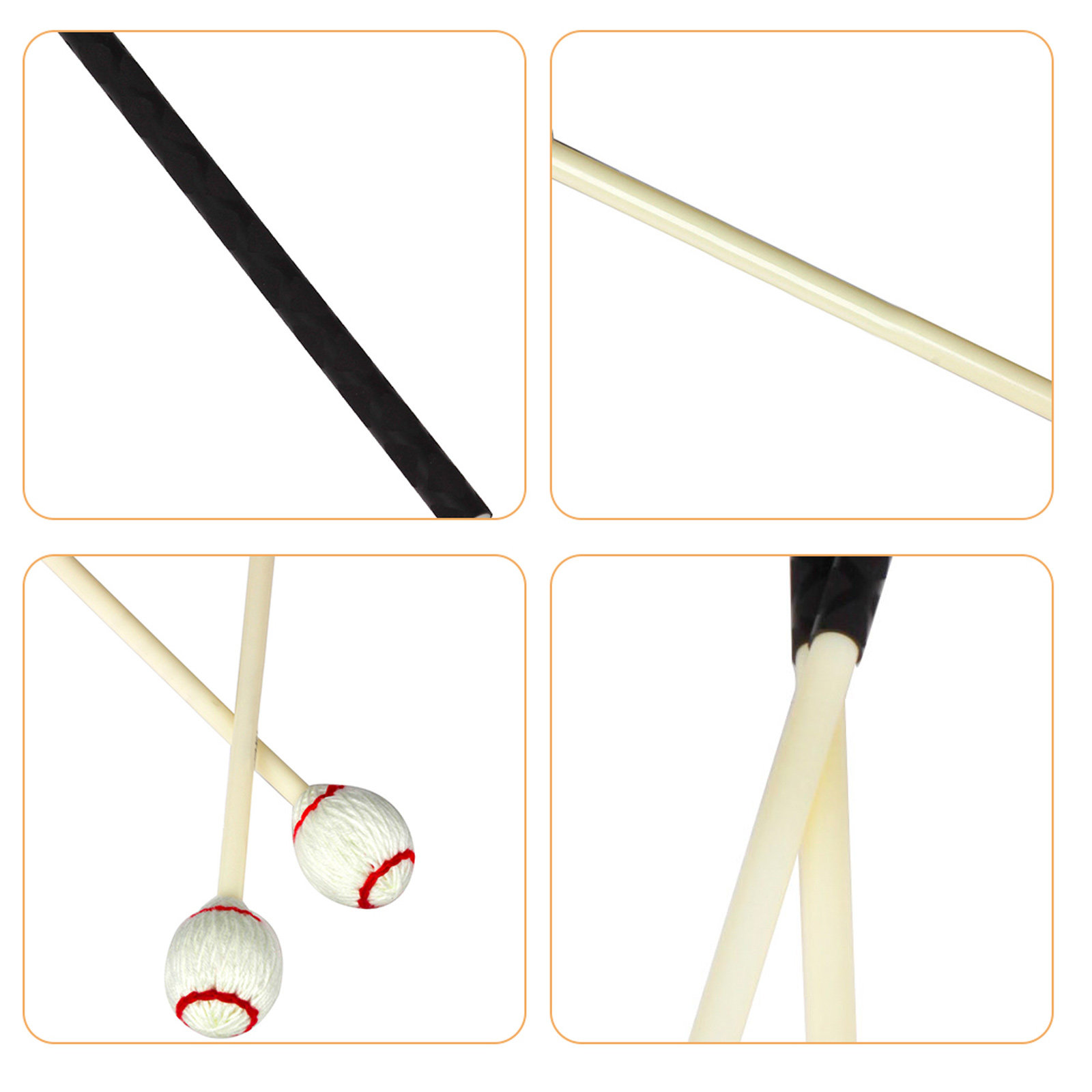 1 Par de Baquetas de Marimba,  - Musical Instrument Mallet avaliação e preço