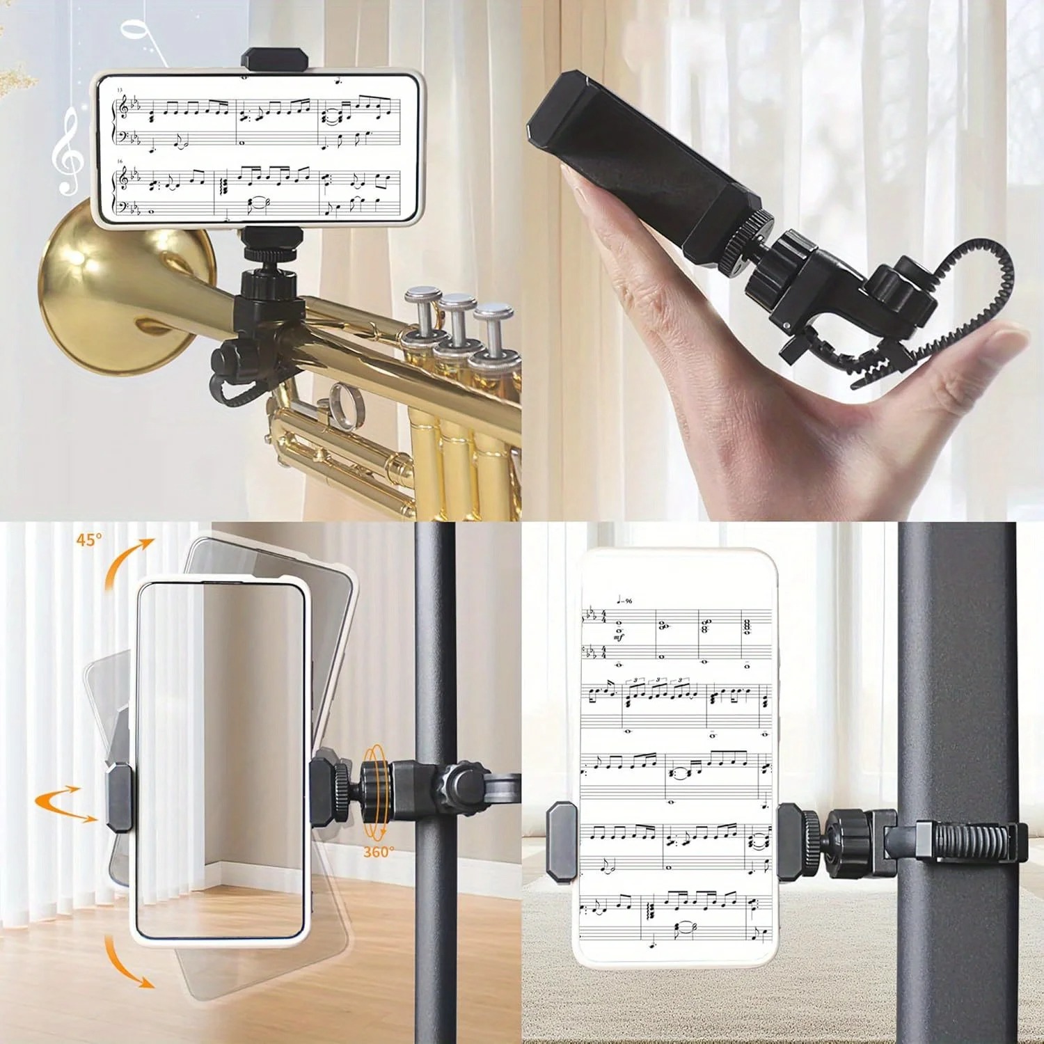 Suporte de Telefone com Clipe  - Musical Instrument Lyre avaliação e preço
