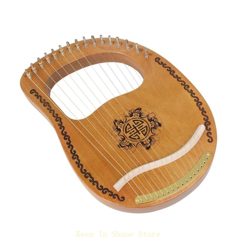 U1jc 16 string mogan lyre harp - Musical Instrument Lyre avaliação e preço