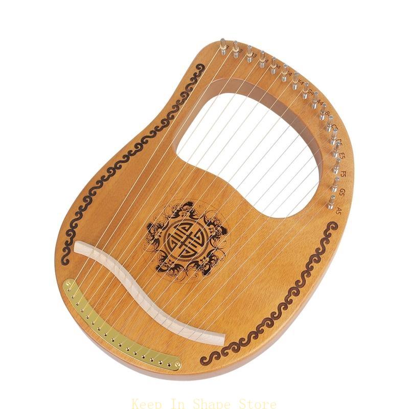 U1jc 16 string mogan lyre harp - Musical Instrument Lyre avaliação e preço