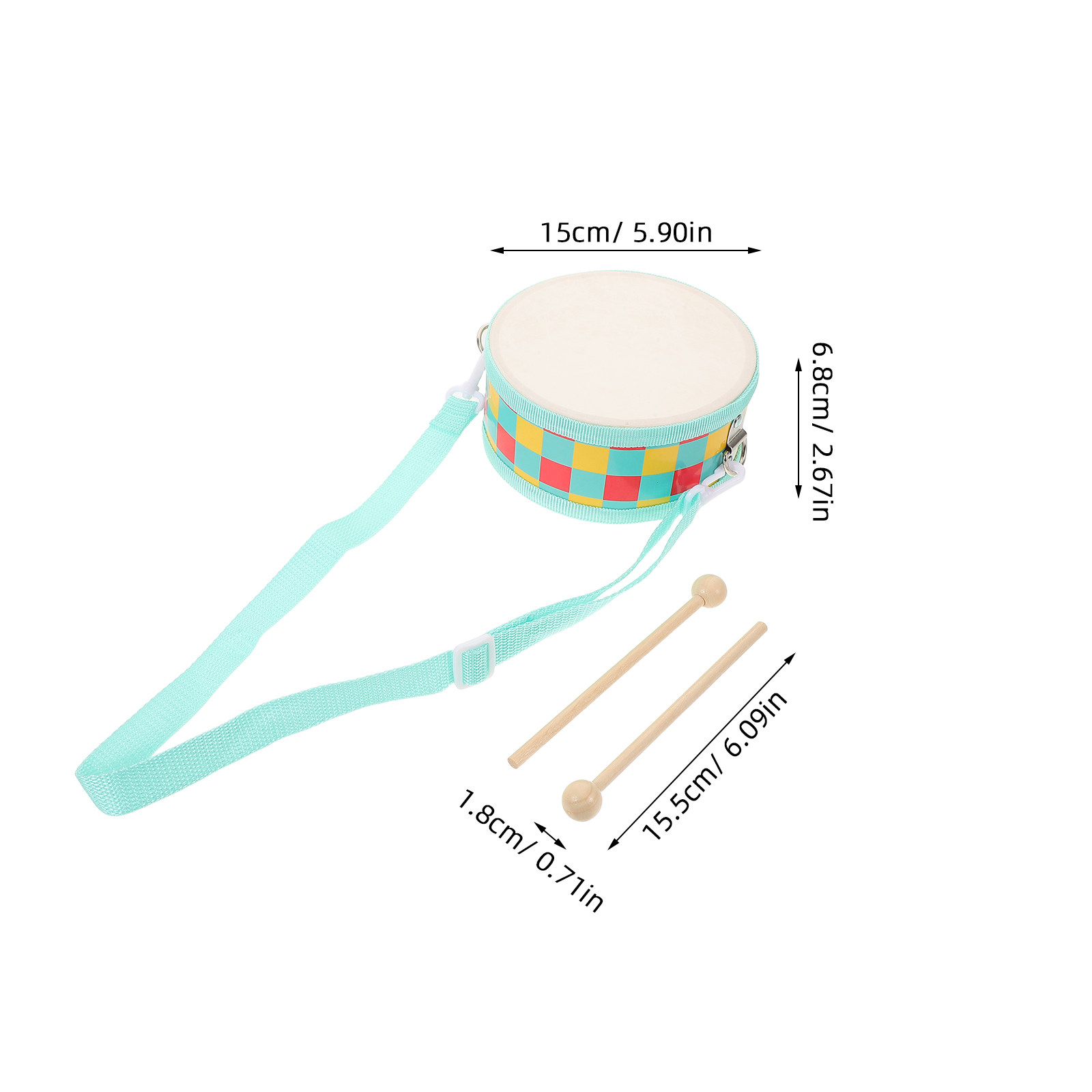 Tambor de mão infantil de dupl - Musical Instrument Kids avaliação e preço