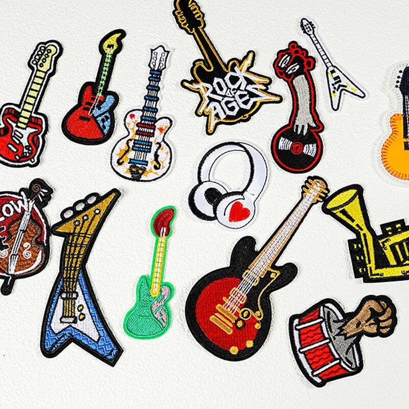 Emblema bordado da guitarra pa - Picture Of Musical Instrument avaliação e preço