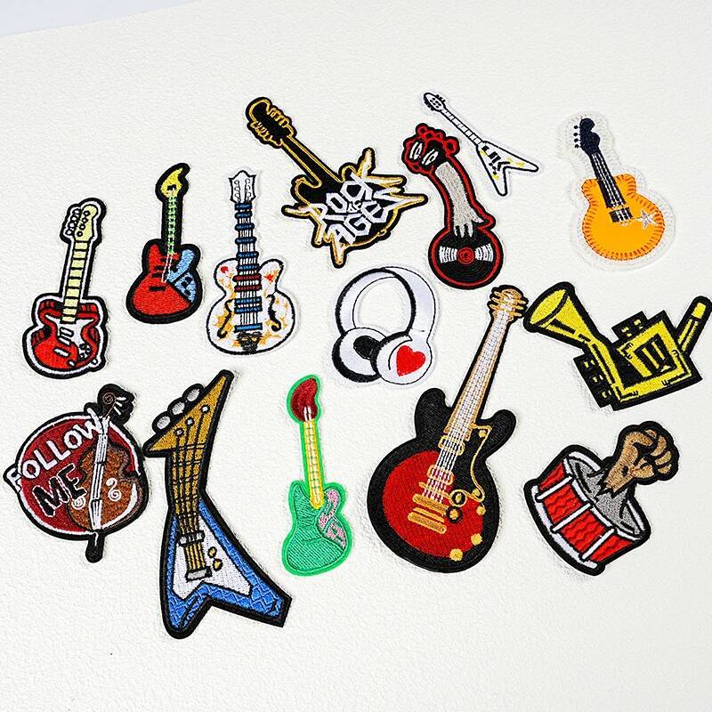 Emblema bordado da guitarra pa - Picture Of Musical Instrument avaliação e preço