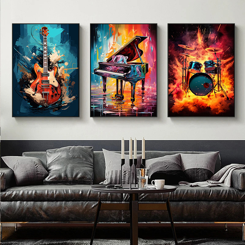 Arte Abstrata Colorida Sem Mol - Musical Instrument Images avaliação e preço