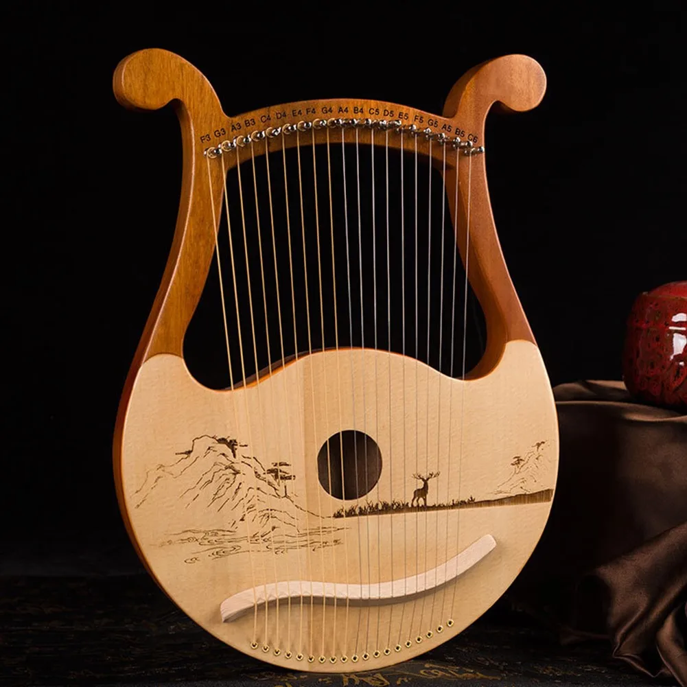Alta qualidade 19 cordas lira  - Musical Instrument Lyre avaliação e preço