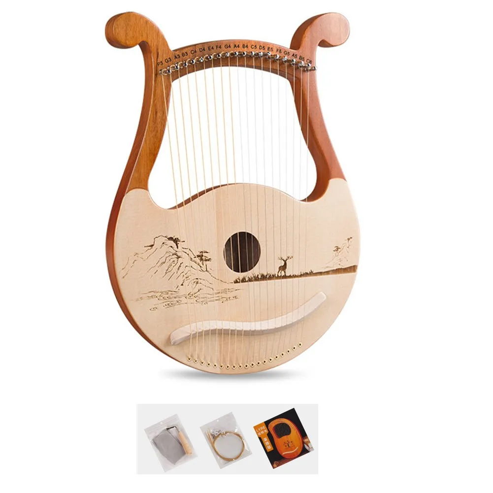 Alta qualidade 19 cordas lira  - Musical Instrument Lyre avaliação e preço