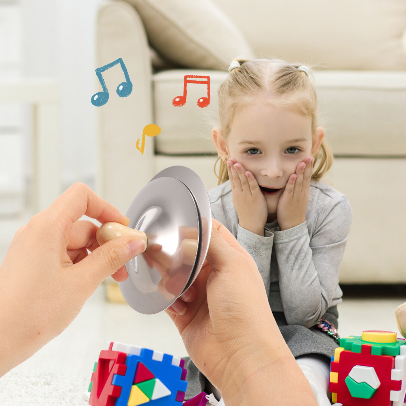 2 Peças de Címbalos de Dedo Pe - Musical Instrument Kids avaliação e preço